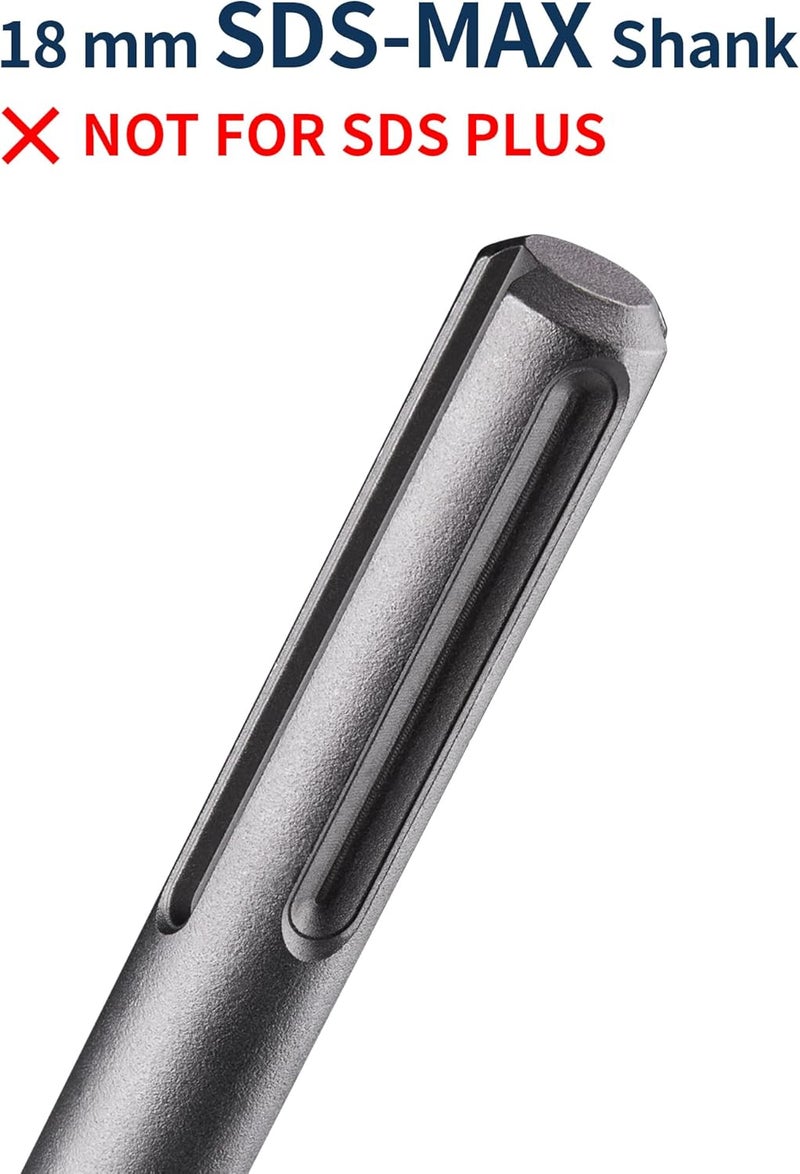 Firecore SDS Max Chisel, 5.9 Inch by 15 Inch Tile Removal Bits for SDS Max Hammer Drill Tool Attachment, Steel Flat Shovel Bit for Removing Linoleum Floor VCT Concrete Mortar Thinset Ceramic Tile - Image 2